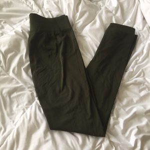 Forest Green Fleece Leggings